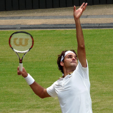 Roger Federer. Photo by Squeaky Knees. Retrieved from http://commons.wikimedia.org/wiki/File:Roger_Federer_(26_June_2009,_Wimbledon)_2.jpg on May 18, 2012.